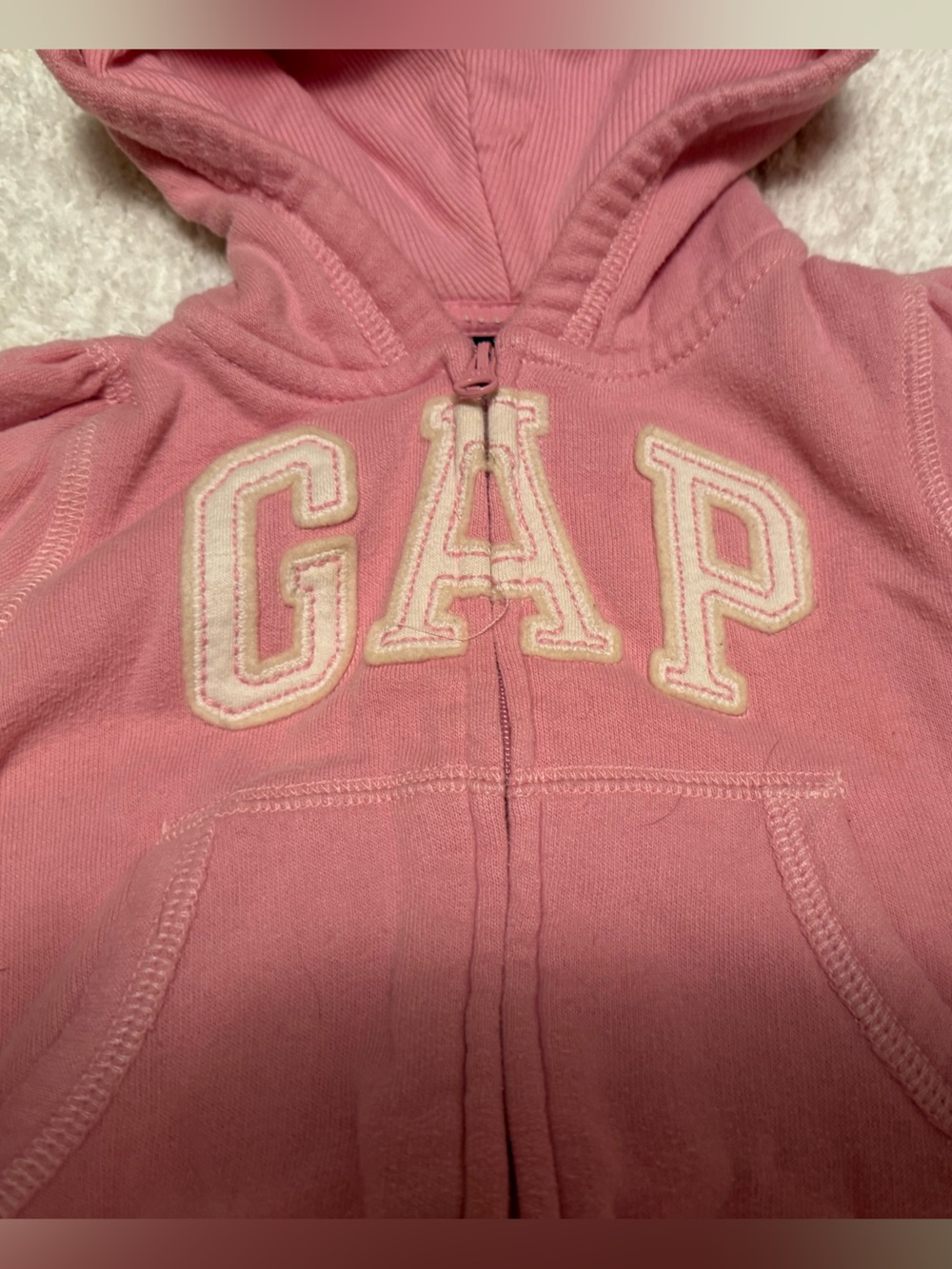 GAP Dusty Rose Hooded Zip Sweatshirt - Picture 2 of 5